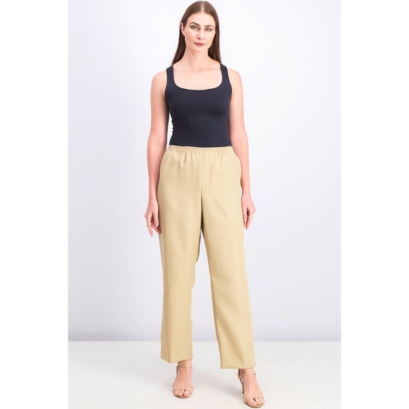 Karen Scott  Short Length Women's Petite Pull-on Pants, Hammock/Khaki Pants PXL - Picture 1 of 11